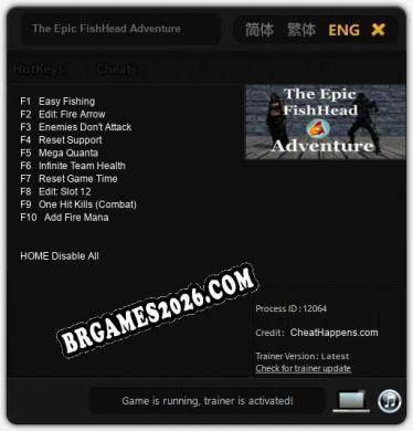 Cheats The Epic FishHead Adventure - Trainer v5.1 por CheatHappens.com