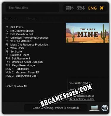 Cheats e trainer The First Mine +15 [Verificado funcionando]