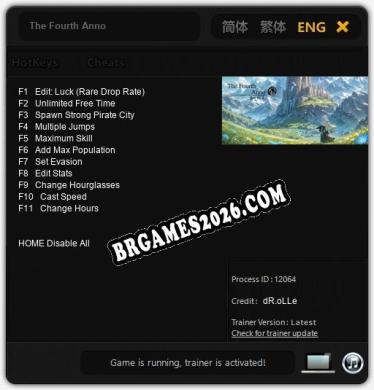 Trainer para The Fourth Anno [v1.0.4]