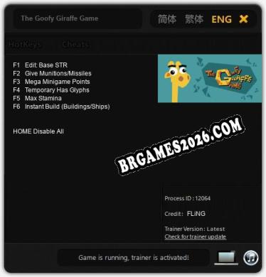The Goofy Giraffe Game: Trainer Gratuito (+6 cheats)