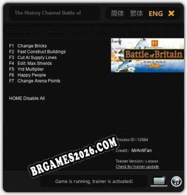 The History Channel Battle of Britain World War II 1940 Trainer - 7 funções [Download Gratuito]