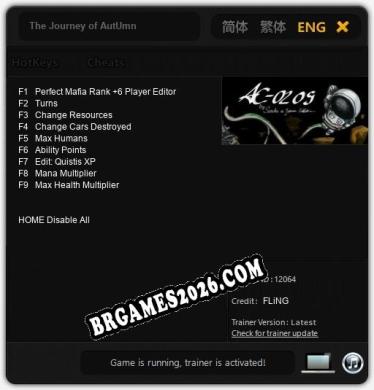 Trainer The Journey of AutUmn [PC] - 9 funções ativas