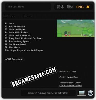 The Last Root: Trainer Gratuito (+10 cheats)
