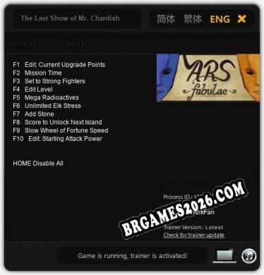 The Last Show of Mr. Chardish: Trainer Gratuito (+10 cheats)