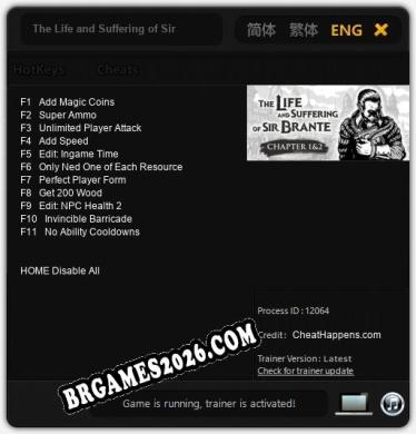 The Life and Suffering of Sir Brante — Chapter 12: TRAINER E CHEATS (V1.0.95)
