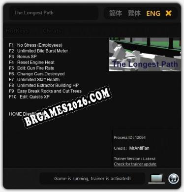 The Longest Path - Trainer Funcional +10 funções