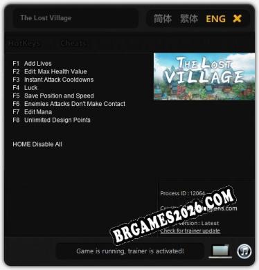 Trainer e cheats para The Lost Village - 8 opções