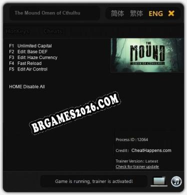 Trainer e cheats para The Mound Omen of Cthulhu - 5 opções