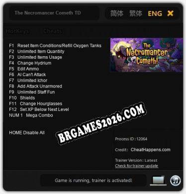 The Necromancer Cometh TD Trainer +13 by CheatHappens.com [Última versão]