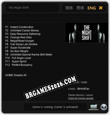 The Night Shift: Trainer Completo (v3.0.21)