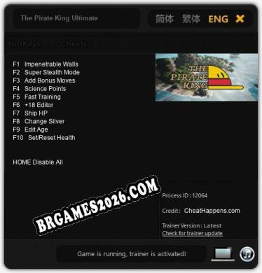 The Pirate King Ultimate: Trainer Gratuito (+10 cheats)