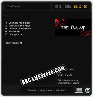 The Plague - Trainer Funcional +5 funções