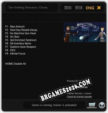 The Sinking Structure, Clione, and Lost Child -Log2: Trainer Completo (v1.0.82)