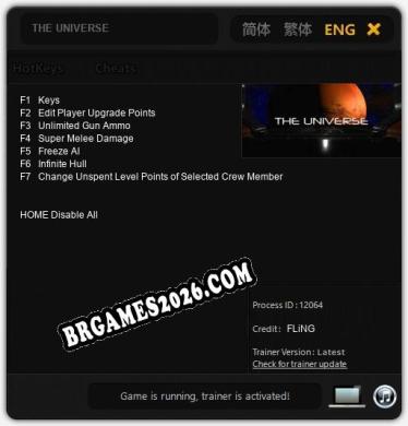 THE UNIVERSE: Cheats, Trainer +7 [FLiNG]