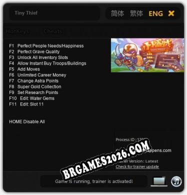 Tiny Thief: TRAINER E CHEATS (V1.0.5)