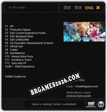 To The Light Trainer +13 by CheatHappens.com [Última versão]