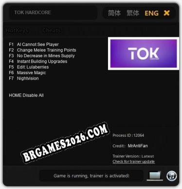 TOK HARDCORE - Cheat Trainer +7 [Edição MrAntiFan]