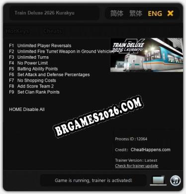 Trainer para Train Deluxe 2026 Kurakyu [v1.0.9]