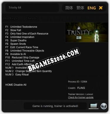 Trinity 64: Trainer Gratuito (+15 cheats)