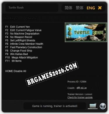 Turtle Rush: Trainer +11 [v1.3]