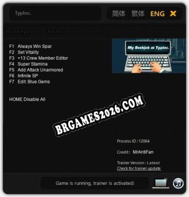 Cheats TypInc. - Trainer v3.5 por MrAntiFan