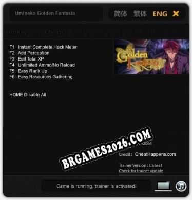 Umineko Golden Fantasia Trainer - 6 funções [Download Gratuito]
