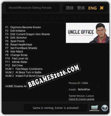 UncleOfficeuncle Dating Simulator: Trainer Gratuito (+15 cheats)
