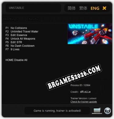 UNSTABLE - Trainer Funcional +7 funções