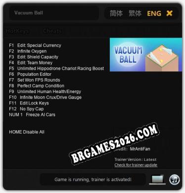 Vacuum Ball: Cheats, Trainer +13 [MrAntiFan]