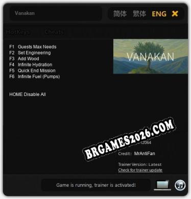 Vanakan: Trainer Completo (v3.0.17)