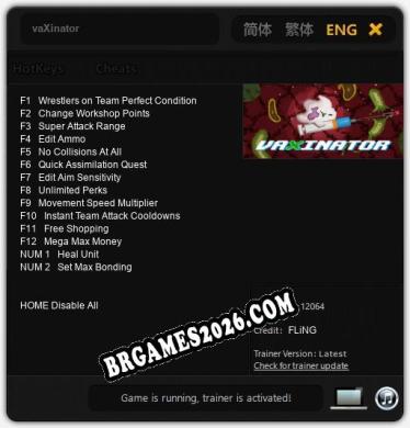 Cheats e trainer vaXinator +14 [Verificado funcionando]
