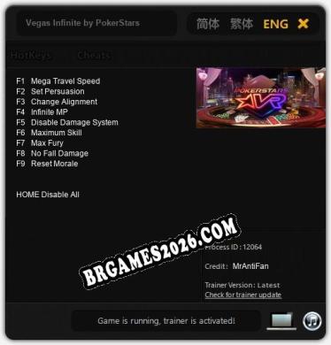 Vegas Infinite by PokerStars Trainer +9 by MrAntiFan [Última versão]