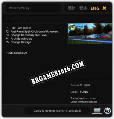 Velocity Valley Trainer - 5 funções [Download Gratuito]