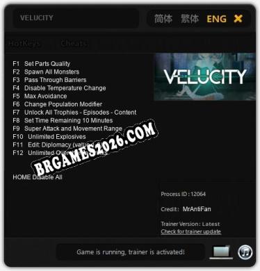 VELUCITY - Trainer Funcional +12 funções