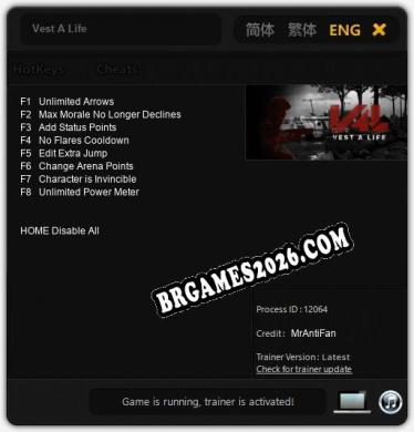 Vest A Life: Trainer Completo (v3.0.63)