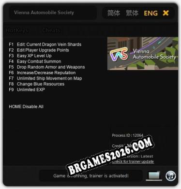 Vienna Automobile Society: Trainer Gratuito (+9 cheats)