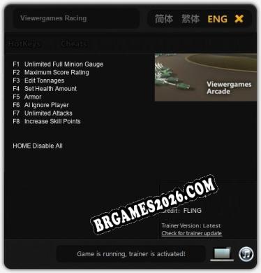 Viewergames Racing: TRAINER E CHEATS (V1.0.16)
