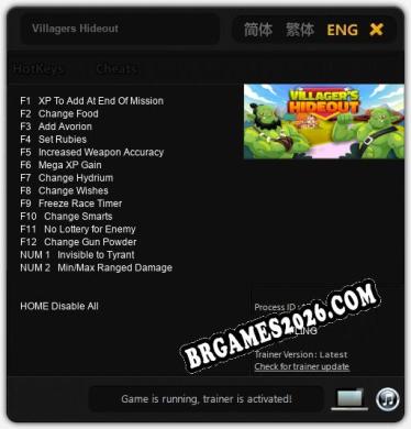 Cheats Villagers Hideout - Trainer v5.0 por FLiNG