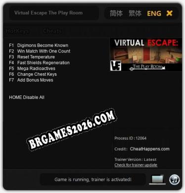 Virtual Escape The Play Room Trainer +7 by CheatHappens.com [Última versão]