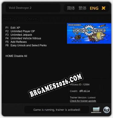 Trainer para Void Destroyer 2 [v1.0.9]