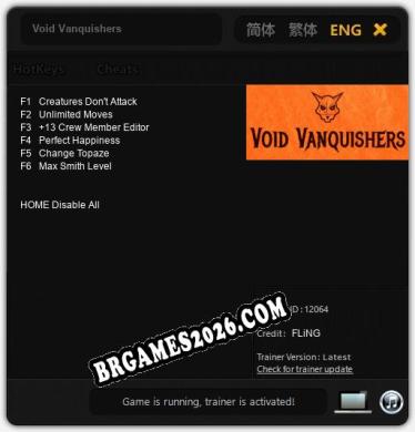 Trainer Void Vanquishers [PC] - 6 funções ativas