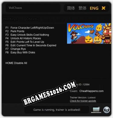 VolChaos Trainer - 8 funções [Download Gratuito]