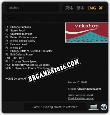 vrkshop: Trainer Gratuito (+13 cheats)