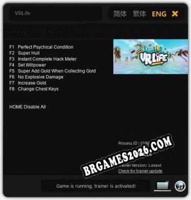 Trainer VRLife [PC] - 8 funções ativas