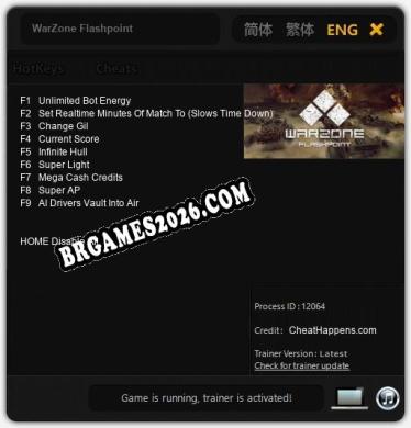 WarZone Flashpoint: Cheats, Trainer +9 [CheatHappens.com]