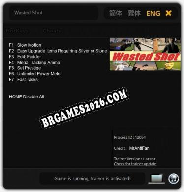 Wasted Shot: TRAINER E CHEATS (V1.0.35)