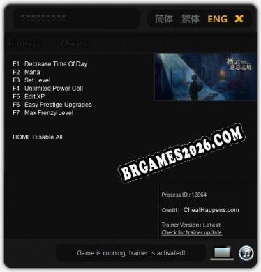 Trainer e cheats para 栖云代号：遗忘之境 - 7 opções