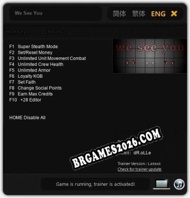 Cheats We See You - Trainer v1.6 por dR.oLLe
