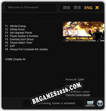 Welcome to Princeland: Trainer Atualizado v1.9 (todos os cheats)