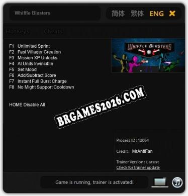 Whiffle Blasters: TRAINER E CHEATS (V1.0.21)